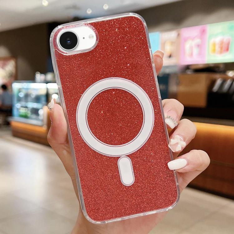 Acrylic Transparent Glitter MagSafe Phone Case, For iPhone 16e, For iPhone 16 Pro Max, For iPhone 16 Pro