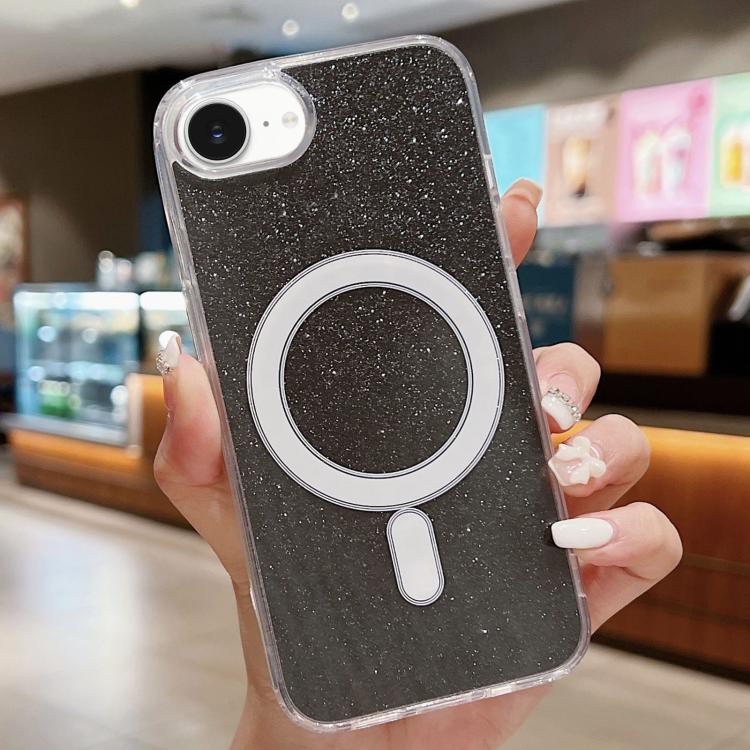 Acrylic Transparent Glitter MagSafe Phone Case, For iPhone 16e, For iPhone 16 Pro Max, For iPhone 16 Pro