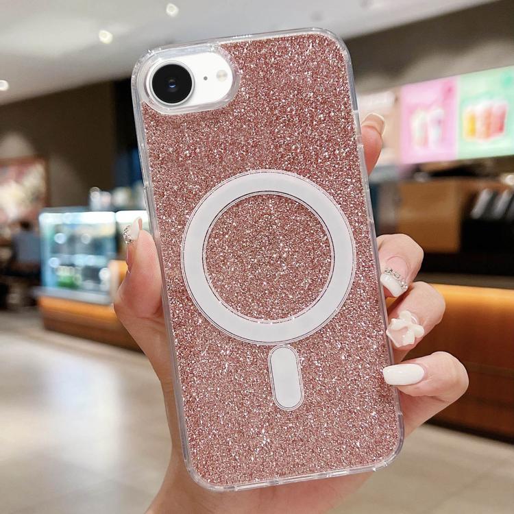 Acrylic Transparent Glitter MagSafe Phone Case, For iPhone 16e, For iPhone 16 Pro Max, For iPhone 16 Pro