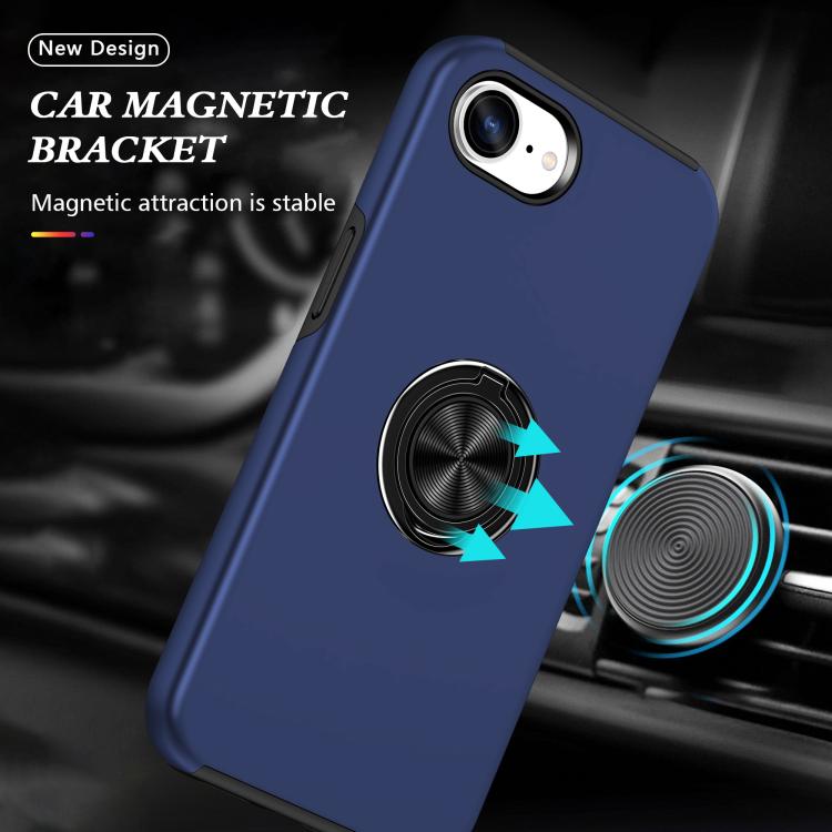 PC + TPU Magnetic Phone Case with Invisible Ring Holder, For iPhone 16e, For iPhone 16 Pro Max, For iPhone 16 Pro