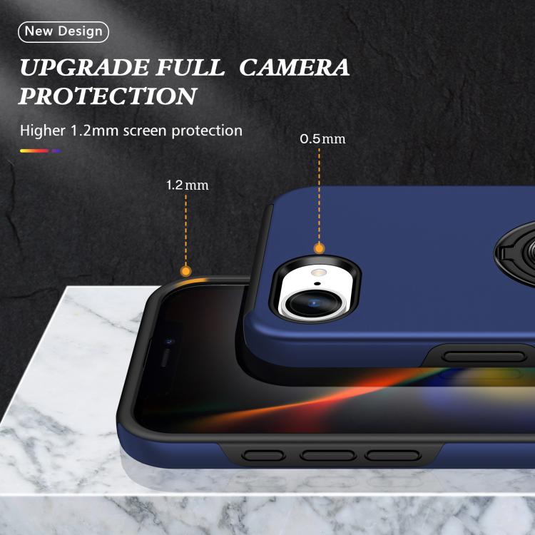 PC + TPU Magnetic Phone Case with Invisible Ring Holder, For iPhone 16e, For iPhone 16 Pro Max, For iPhone 16 Pro