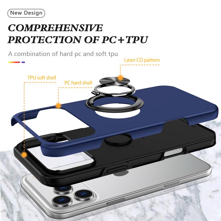 PC + TPU Magnetic Phone Case with Invisible Ring Holder, For iPhone 17 Pro Max, For iPhone 17, For iPhone 17 Air