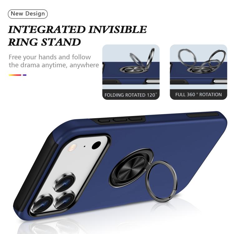 PC + TPU Magnetic Phone Case with Invisible Ring Holder, For iPhone 17 Pro Max, For iPhone 17, For iPhone 17 Air
