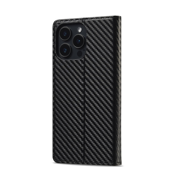 LC.IMEEKE Carbon Fiber Leather Phone Case, For iPhone 16 Pro Max, For iPhone 16 Pro, For iPhone 16 Plus, For iPhone 16