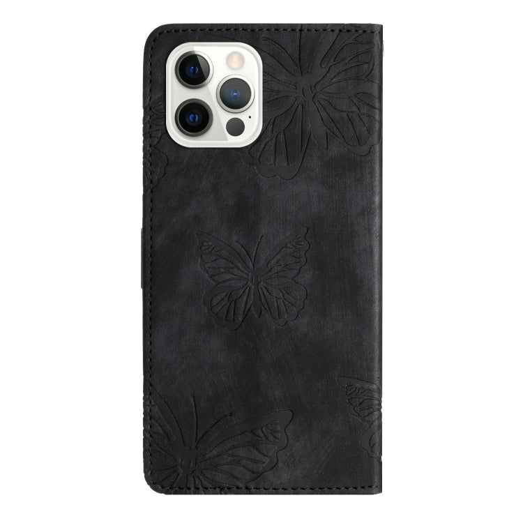 Skin-feel Embossed Butterfly Leather Phone Case, For iPhone 16 Pro Max, For iPhone 16 Pro, For iPhone 16 Plus, For iPhone 16