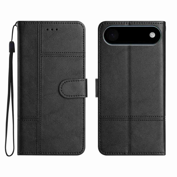 Cowhide Texture Stitching Leather Phone Case