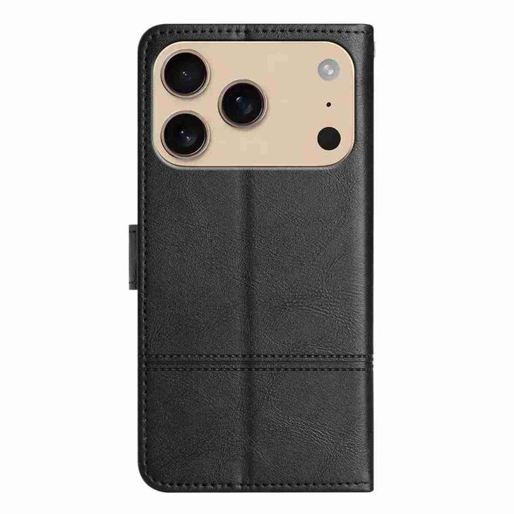 Cowhide Texture Stitching Leather Phone Case