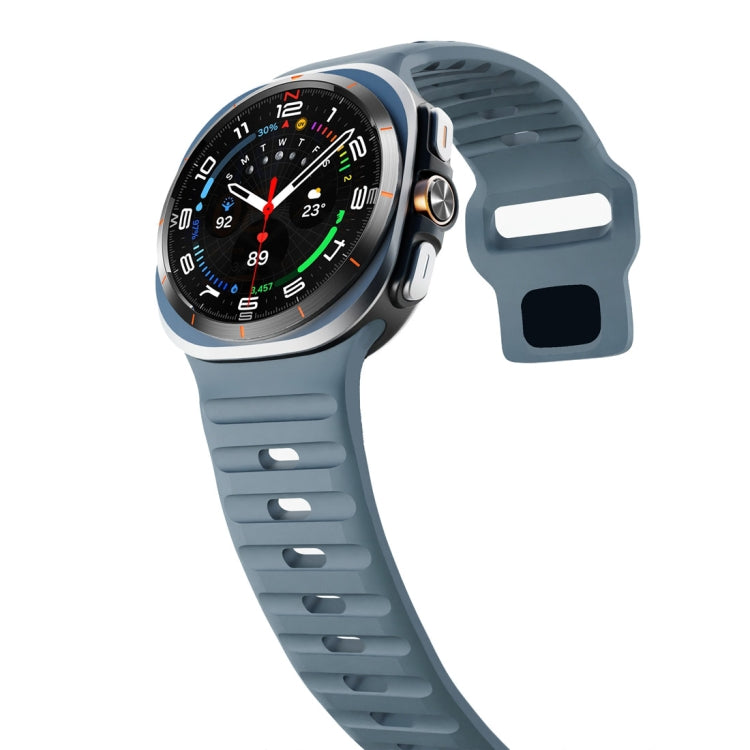 Wave Texture Reverse Buckle Silicone Watch Band, For Samsung Galaxy Watch Ultra 47mm / Ultra 2025