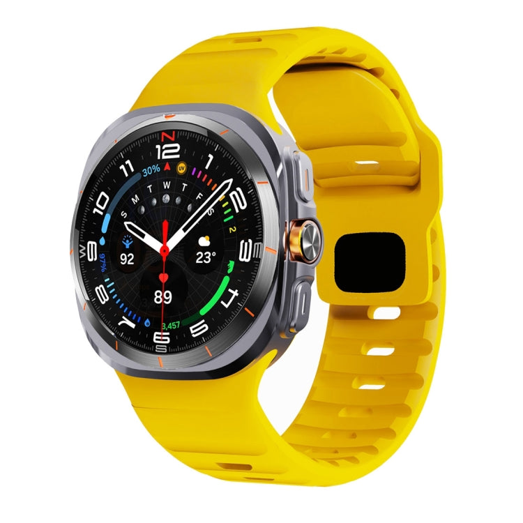 Wave Texture Reverse Buckle Silicone Watch Band, For Samsung Galaxy Watch Ultra 47mm / Ultra 2025