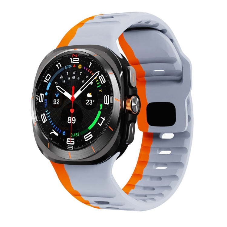 Wave Texture Reverse Buckle Silicone Watch Band, For Samsung Galaxy Watch Ultra 47mm / Ultra 2025