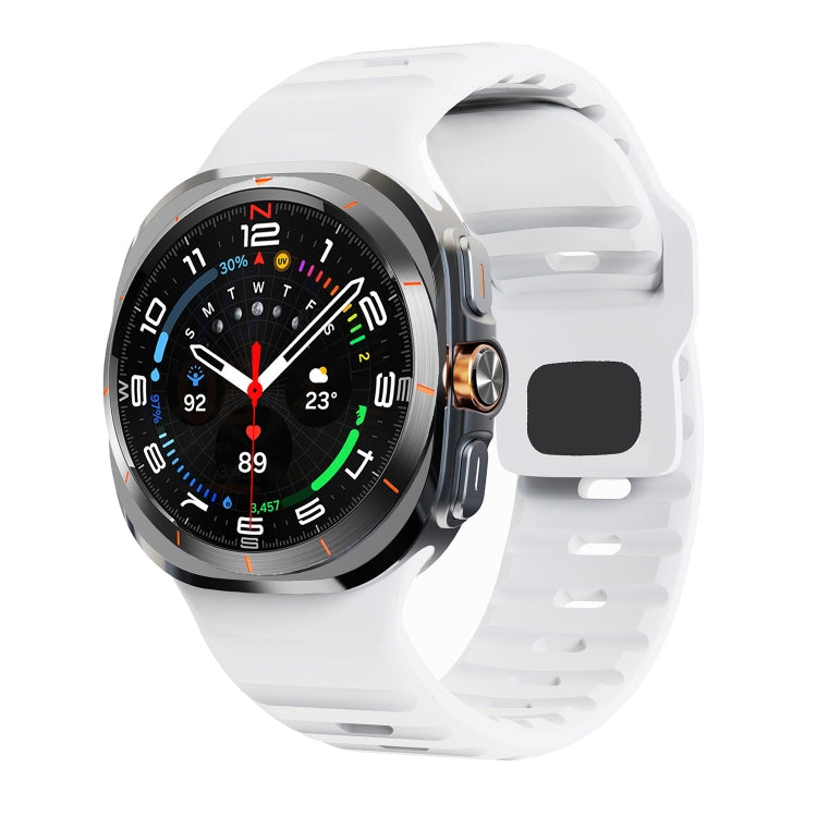 Wave Texture Reverse Buckle Silicone Watch Band, For Samsung Galaxy Watch Ultra 47mm / Ultra 2025