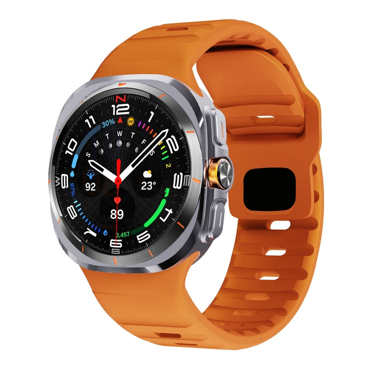 Wave Texture Reverse Buckle Silicone Watch Band, For Samsung Galaxy Watch Ultra 47mm / Ultra 2025
