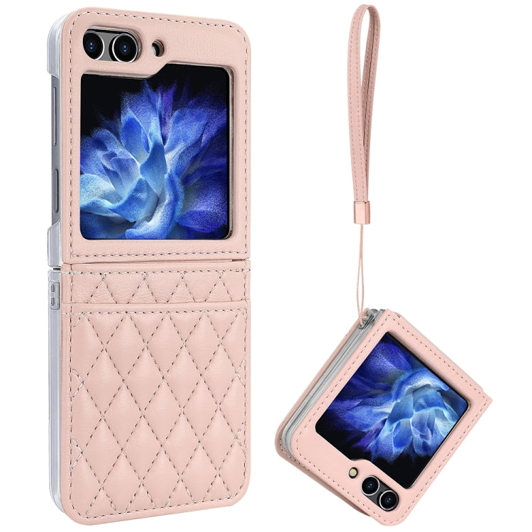 VIETAO Rhombic Texture PU Card Slot Phone Case with Lanyard