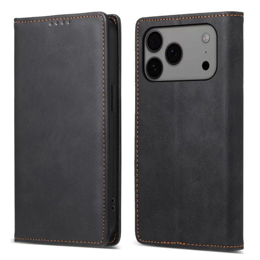 Business Solid Color Magnetic RFID Leather Phone Case, For iPhone 17 Pro Max, For iPhone 17 Pro, For iPhone 17, For iPhone 17 Air