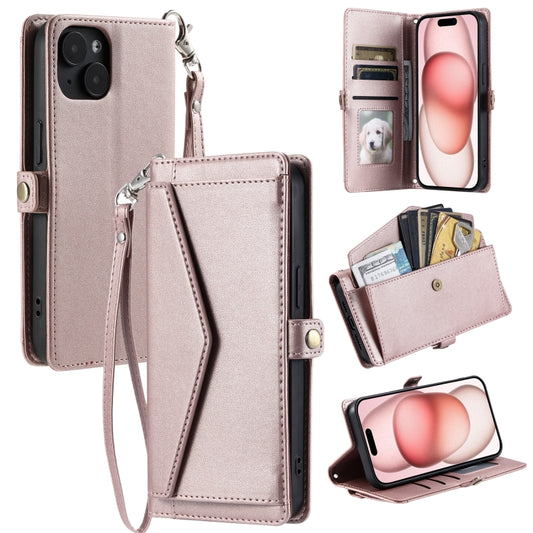 Wallet Multi-card Slot Leather Phone Case with Lanyard, For iPhone 14, For iPhone 14 Pro, For iPhone 14 Pro Max, For iPhone SE 2022 / SE 2020 / 7 / 8