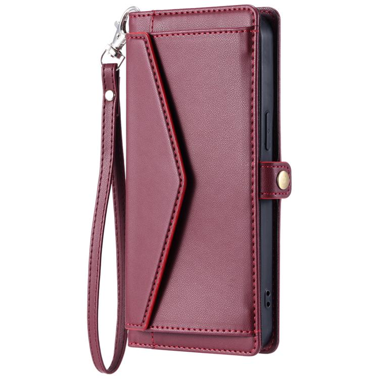 Wallet Multi-card Slot Leather Phone Case with Lanyard, For iPhone 16e, For iPhone 16 Pro Max, For iPhone 16 Pro, For iPhone 16 Plus, For iPhone 16