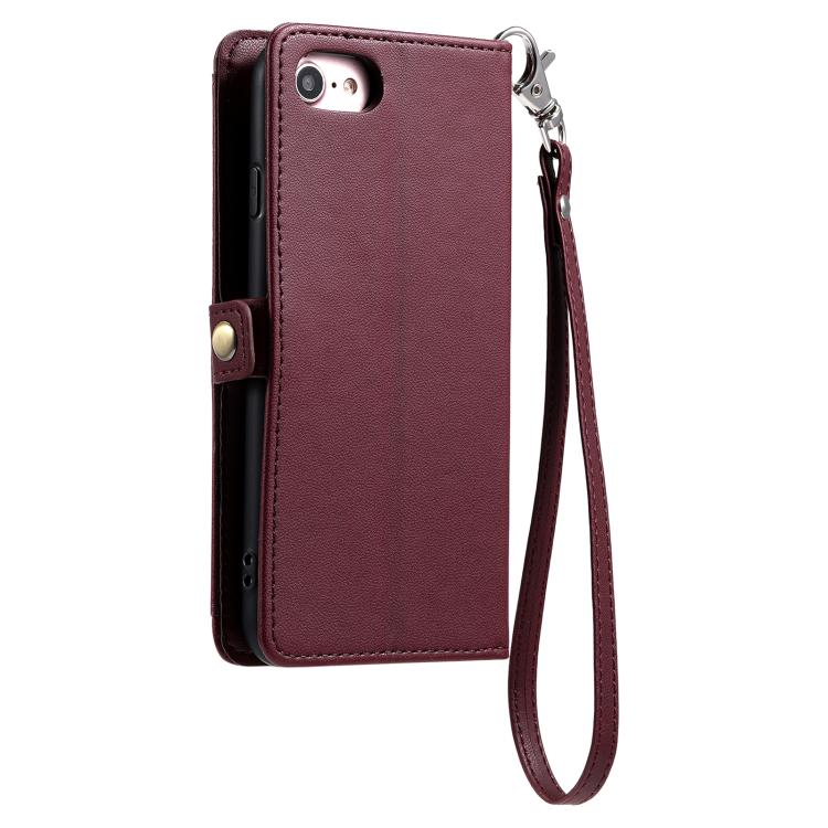 Wallet Multi-card Slot Leather Phone Case with Lanyard, For iPhone 16e, For iPhone 16 Pro Max, For iPhone 16 Pro, For iPhone 16 Plus, For iPhone 16