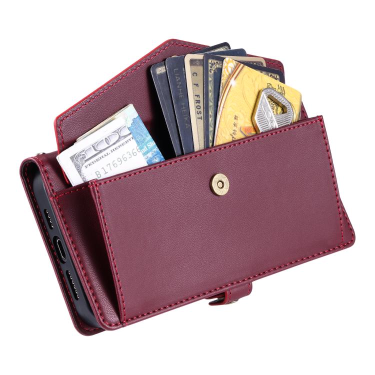 Wallet Multi-card Slot Leather Phone Case with Lanyard, For iPhone 16e, For iPhone 16 Pro Max, For iPhone 16 Pro, For iPhone 16 Plus, For iPhone 16