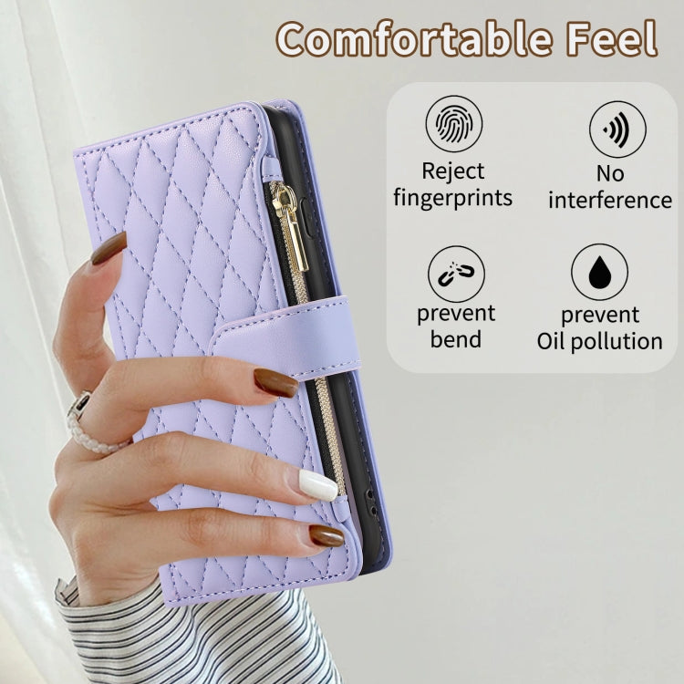 Rhombic Zipper Wallet Leather Phone Case, For iPhone 7 / 8 / SE 2022, For iPhone 13 Pro Max, For iPhone 13 Pro, For iPhone 13