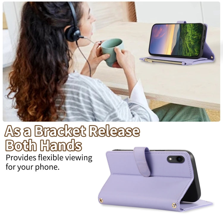 Rhombic Zipper Wallet Leather Phone Case, For iPhone XR, For iPhone XS Max, For iPhone 7 Plus / 8 Plus