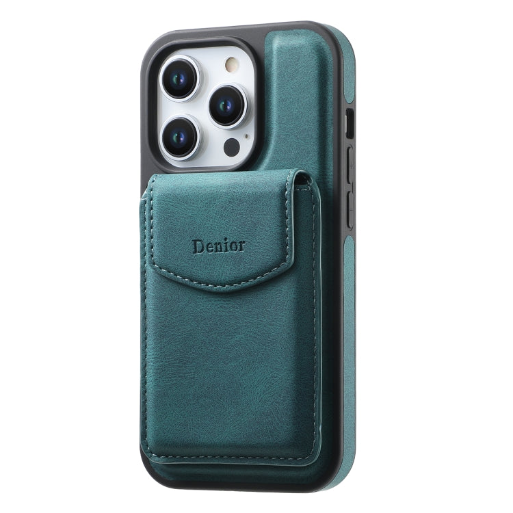 Denior D20 Skin Feel MagSafe Holder Detachable Card Slot Phone Case, For iPhone 16 Pro Max, For iPhone 16 Pro, For iPhone 16 Plus, For iPhone 16, For iPhone 15 Pro Max, For iPhone 15 Pro, For iPhone 15 Plus / 14 Plus, For iPhone 15, For iPhone 14 / 13