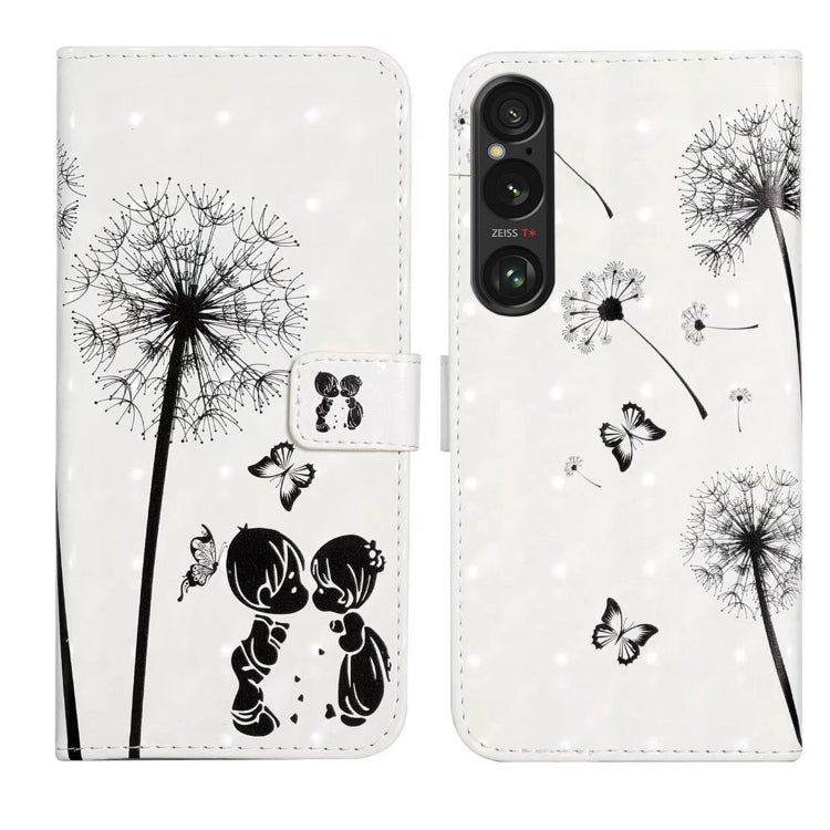 Oil Embossed 3D Drawing Leather Phone Case, For Sony Xperia 10 VI, For Sony Xperia 1 VI