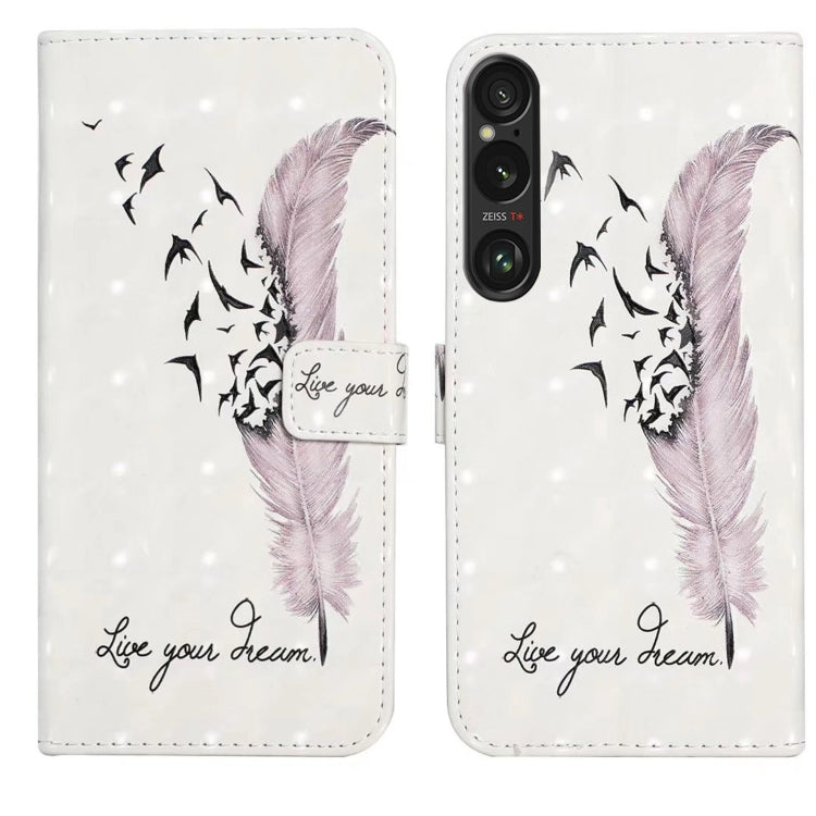 Oil Embossed 3D Drawing Leather Phone Case, For Sony Xperia 10 VI, For Sony Xperia 1 VI