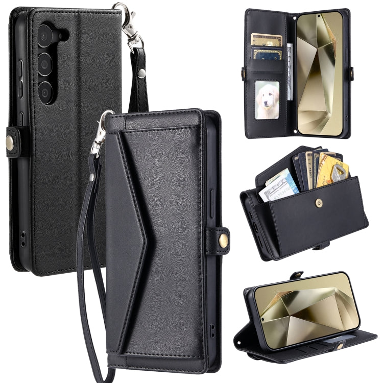 Wallet Multi-card Slot Leather Phone Case with Lanyard, For Samsung Galaxy S24 5G, For Samsung Galaxy S23 FE 5G, For Samsung Galaxy S23 Ultra 5G, For Samsung Galaxy S23+ 5G, For Samsung Galaxy S23 5G, For Samsung Galaxy S22 Ultra 5G