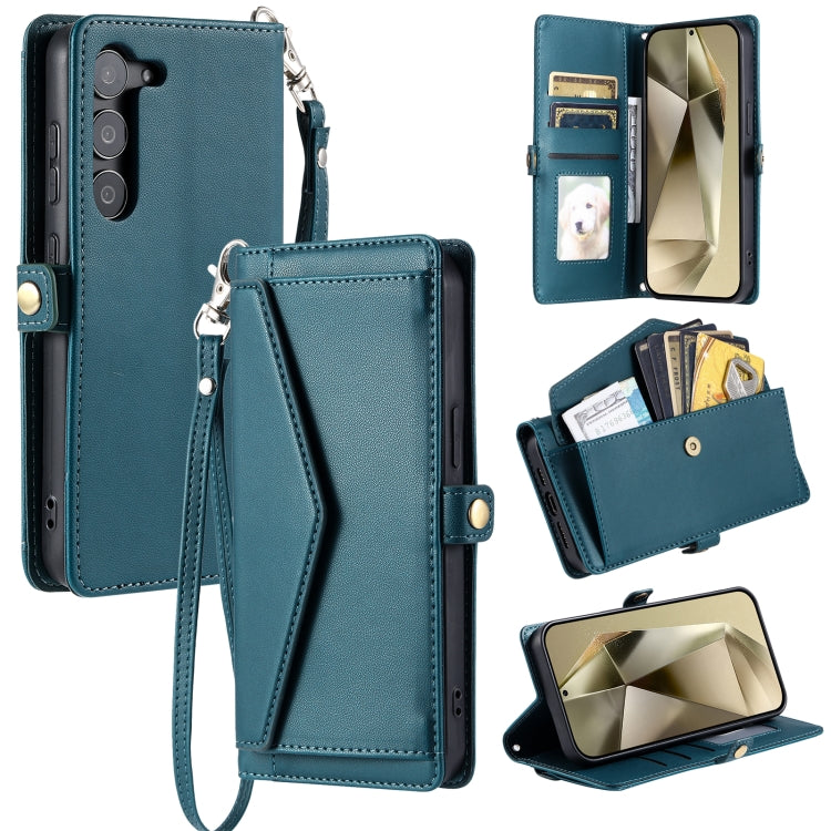 Wallet Multi-card Slot Leather Phone Case with Lanyard, For Samsung Galaxy S24 5G, For Samsung Galaxy S23 FE 5G, For Samsung Galaxy S23 Ultra 5G, For Samsung Galaxy S23+ 5G