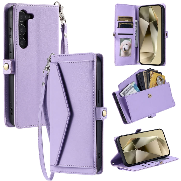 Wallet Multi-card Slot Leather Phone Case with Lanyard, For Samsung Galaxy S24 5G, For Samsung Galaxy S23 FE 5G, For Samsung Galaxy S23 Ultra 5G, For Samsung Galaxy S23+ 5G