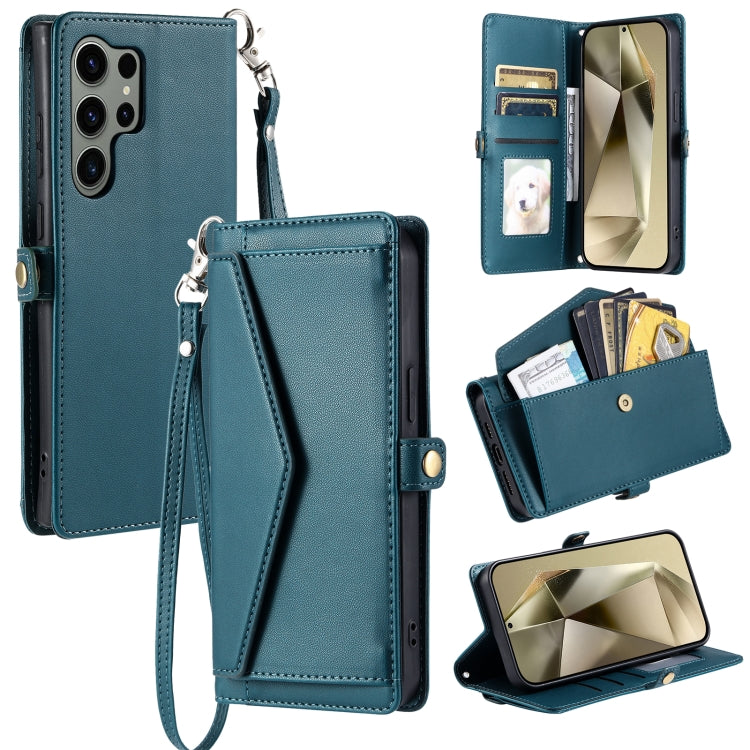 Wallet Multi-card Slot Leather Phone Case with Lanyard, For Samsung Galaxy S24 5G, For Samsung Galaxy S23 FE 5G, For Samsung Galaxy S23 Ultra 5G, For Samsung Galaxy S23+ 5G, For Samsung Galaxy S23 5G, For Samsung Galaxy S22 Ultra 5G