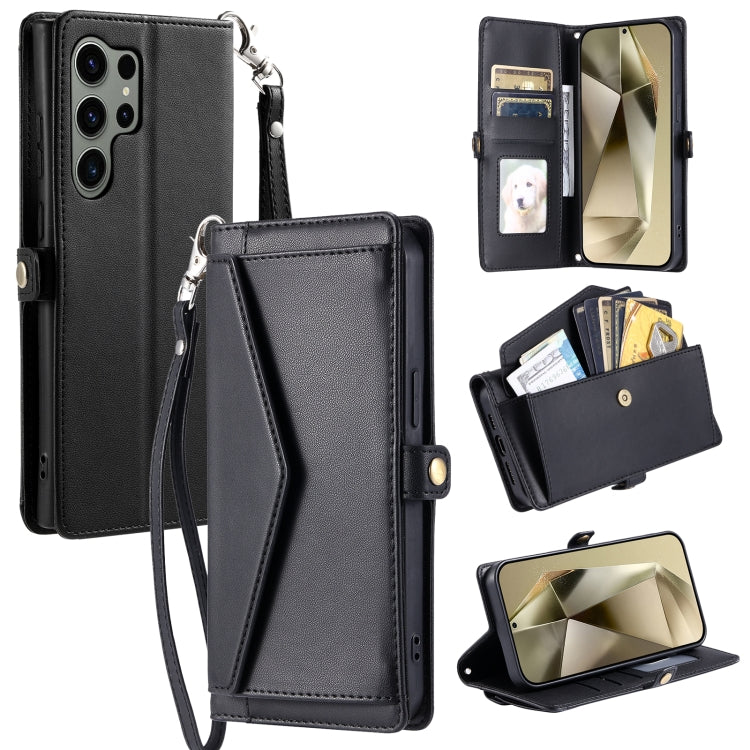 Wallet Multi-card Slot Leather Phone Case with Lanyard, For Samsung Galaxy S24 5G, For Samsung Galaxy S23 FE 5G, For Samsung Galaxy S23 Ultra 5G, For Samsung Galaxy S23+ 5G, For Samsung Galaxy S23 5G, For Samsung Galaxy S22 Ultra 5G