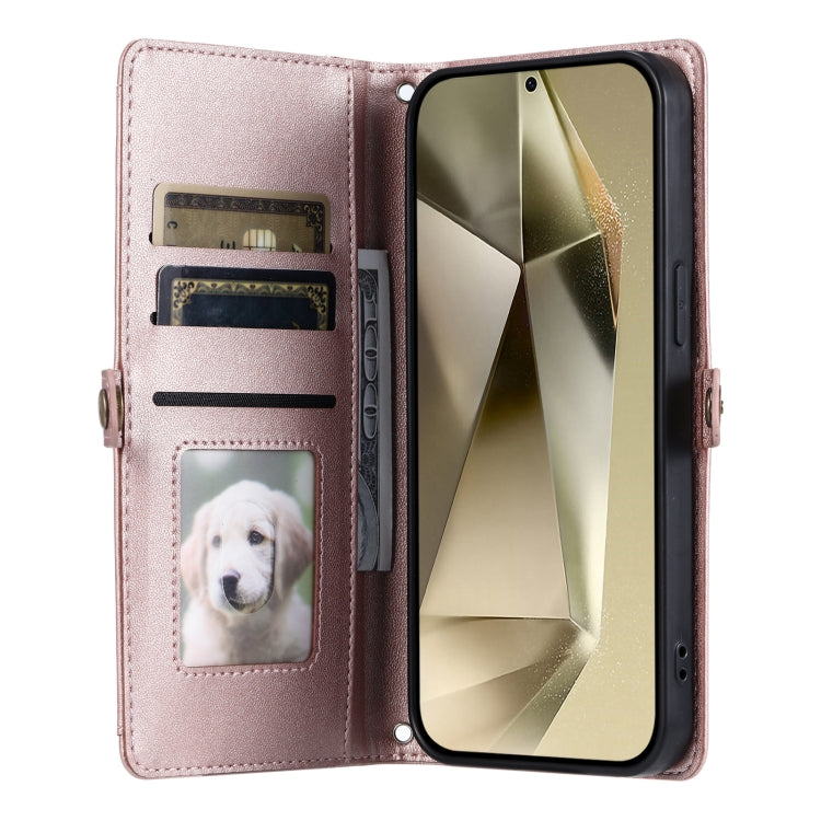 Wallet Multi-card Slot Leather Phone Case with Lanyard, For Samsung Galaxy S24 5G, For Samsung Galaxy S23 FE 5G, For Samsung Galaxy S23 Ultra 5G, For Samsung Galaxy S23+ 5G, For Samsung Galaxy S23 5G, For Samsung Galaxy S22 Ultra 5G