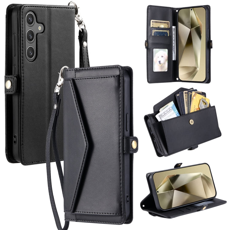Wallet Multi-card Slot Leather Phone Case with Lanyard, For Samsung Galaxy S24 5G, For Samsung Galaxy S23 FE 5G, For Samsung Galaxy S23 Ultra 5G, For Samsung Galaxy S23+ 5G