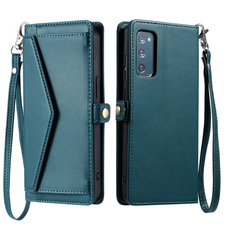 Wallet Multi-card Slot Leather Phone Case with Lanyard, For Samsung Galaxy S22+ 5G, For Samsung Galaxy S22 5G, For Samsung Galaxy S21 FE 5G, For Samsung Galaxy S21 5G, For Samsung Galaxy S20 FE 5G