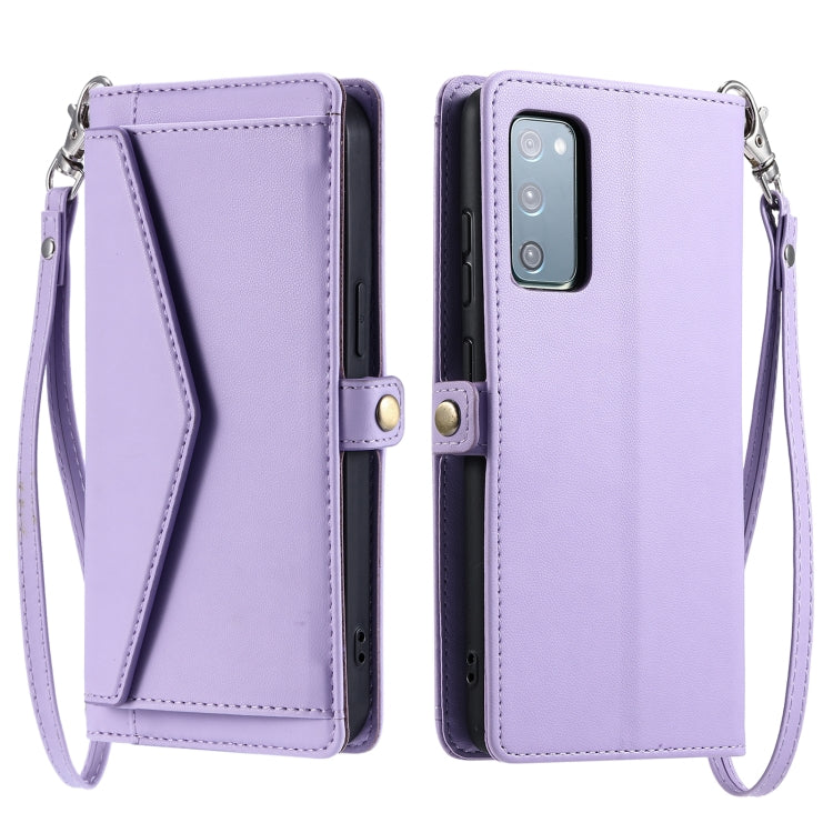 Wallet Multi-card Slot Leather Phone Case with Lanyard, For Samsung Galaxy S22+ 5G, For Samsung Galaxy S22 5G, For Samsung Galaxy S21 FE 5G, For Samsung Galaxy S21 5G, For Samsung Galaxy S20 FE 5G