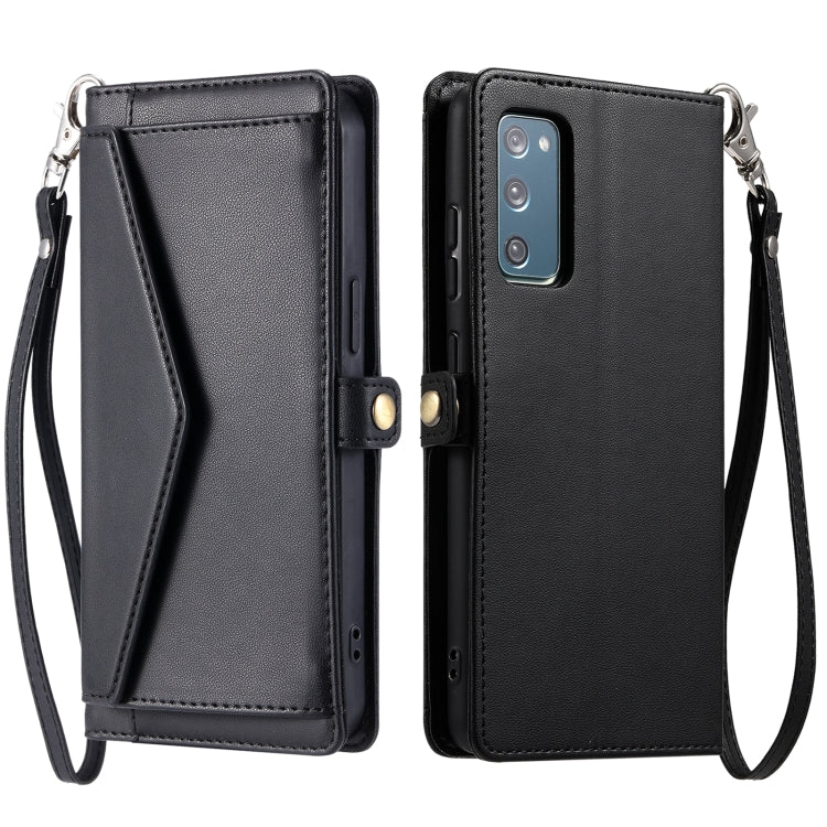 Wallet Multi-card Slot Leather Phone Case with Lanyard, For Samsung Galaxy S22+ 5G, For Samsung Galaxy S22 5G, For Samsung Galaxy S21 FE 5G, For Samsung Galaxy S21 5G, For Samsung Galaxy S20 FE 5G