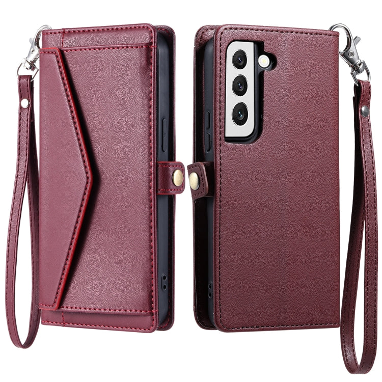 Wallet Multi-card Slot Leather Phone Case with Lanyard, For Samsung Galaxy S22+ 5G, For Samsung Galaxy S22 5G, For Samsung Galaxy S21 FE 5G, For Samsung Galaxy S21 5G, For Samsung Galaxy S20 FE 5G