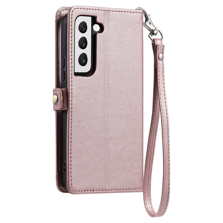 Wallet Multi-card Slot Leather Phone Case with Lanyard, For Samsung Galaxy S22+ 5G, For Samsung Galaxy S22 5G, For Samsung Galaxy S21 FE 5G, For Samsung Galaxy S21 5G, For Samsung Galaxy S20 FE 5G