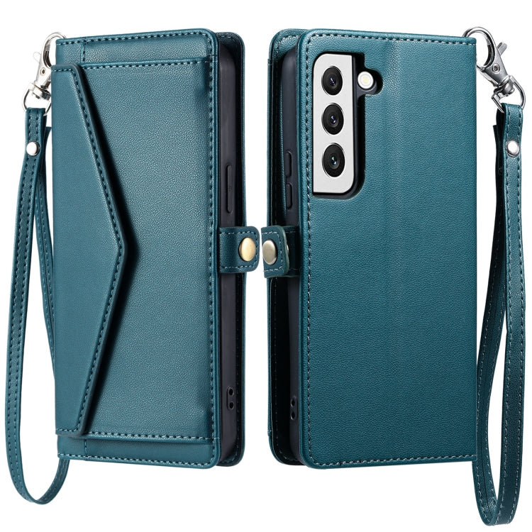 Wallet Multi-card Slot Leather Phone Case with Lanyard, For Samsung Galaxy S22+ 5G, For Samsung Galaxy S22 5G, For Samsung Galaxy S21 FE 5G, For Samsung Galaxy S21 5G, For Samsung Galaxy S20 FE 5G