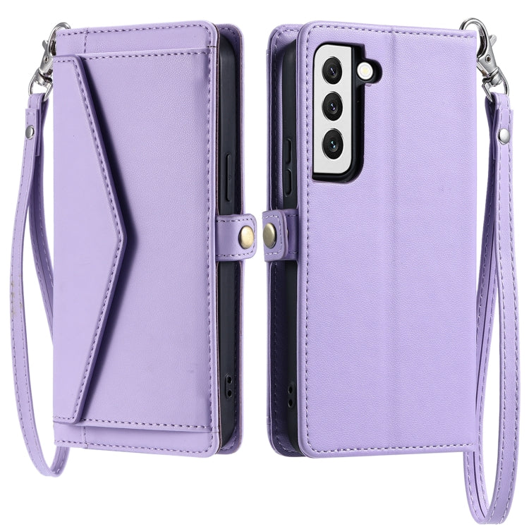 Wallet Multi-card Slot Leather Phone Case with Lanyard, For Samsung Galaxy S22+ 5G, For Samsung Galaxy S22 5G, For Samsung Galaxy S21 FE 5G, For Samsung Galaxy S21 5G, For Samsung Galaxy S20 FE 5G