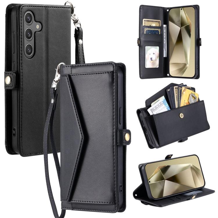 Wallet Multi-card Slot Leather Phone Case with Lanyard, For Samsung Galaxy S24 5G, For Samsung Galaxy S23 FE 5G, For Samsung Galaxy S23 Ultra 5G, For Samsung Galaxy S23+ 5G, For Samsung Galaxy S23 5G, For Samsung Galaxy S22 Ultra 5G