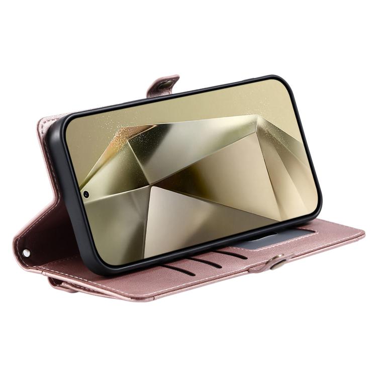 Wallet Multi-card Slot Leather Phone Case with Lanyard, For Samsung Galaxy S25 FE 5G, For Samsung Galaxy S25 Edge 5G, For Samsung Galaxy S25 5G, For Samsung Galaxy S25+ 5G