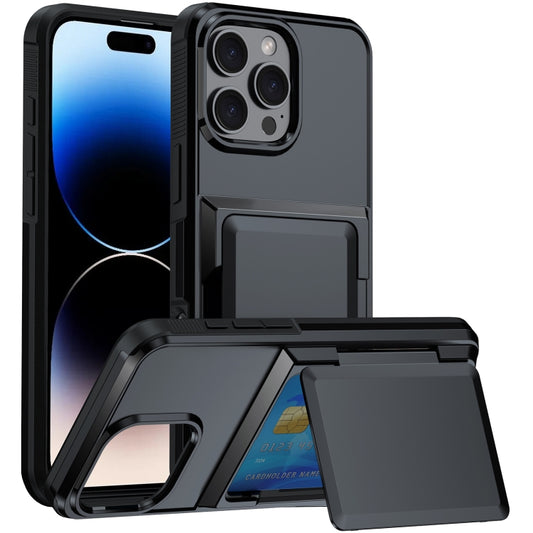 Card Slot Holder Phone Case, For iPhone 16 Pro Max, For iPhone 16 Pro, For iPhone 16 Plus, For iPhone 16