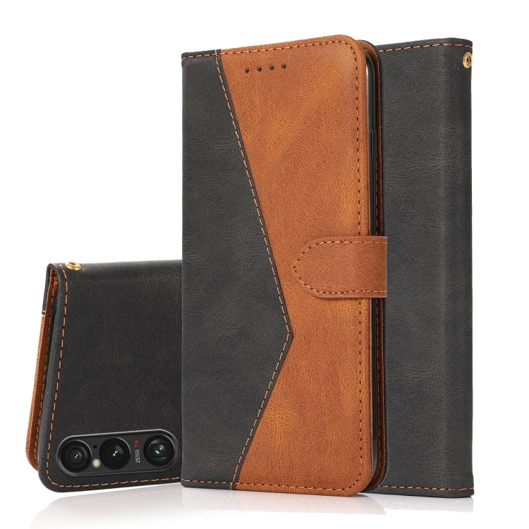 Dual-color Stitching Leather Phone Case, For Sony Xperia 10 VI, For Sony Xperia 1 VI