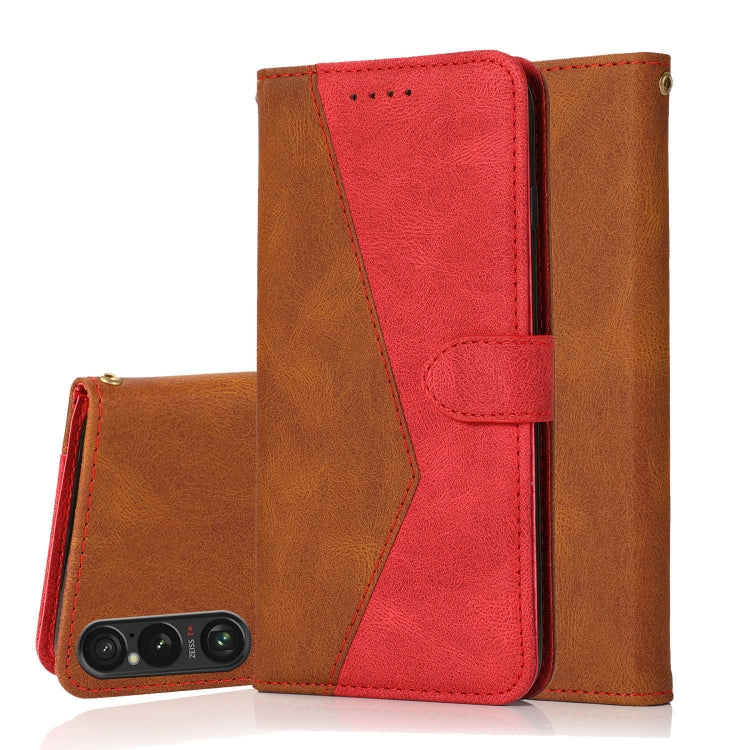 Dual-color Stitching Leather Phone Case, For Sony Xperia 10 VI, For Sony Xperia 1 VI