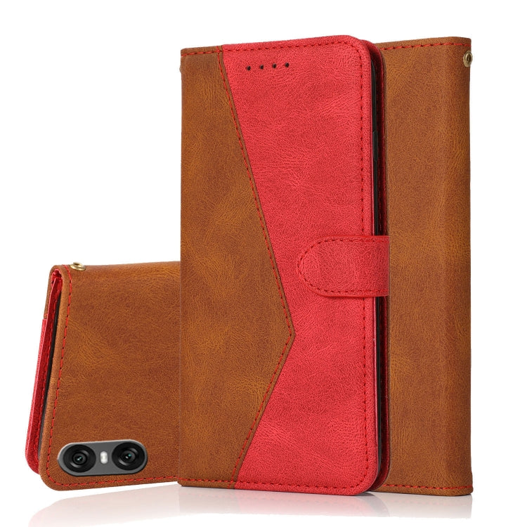 Dual-color Stitching Leather Phone Case, For Sony Xperia 10 VI, For Sony Xperia 1 VI