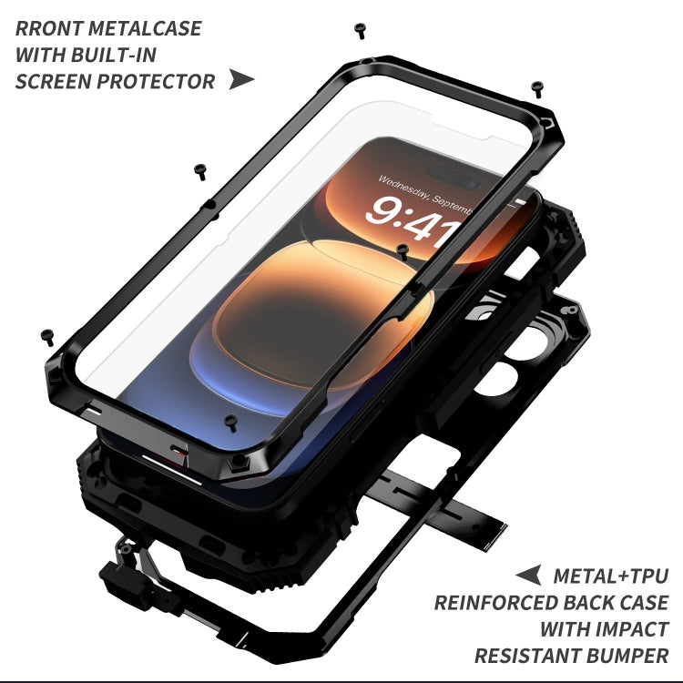 R-JUST Life Waterproof Dustproof Shockproof Phone Case, For iPhone 16 Pro Max, For iPhone 16 Pro, For iPhone 16 Plus, For iPhone 16