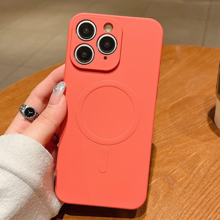 Solid Color Liquid Silicone MagSafe Magnetic Phone Case, For iPhone 11 Pro