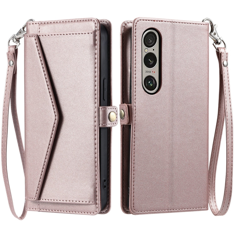 Wallet Multi-card Slot Leather Phone Case with Lanyard, For Sony Xperia 1 VII, For Sony Xperia 10 VI, For Sony Xperia 1 VI